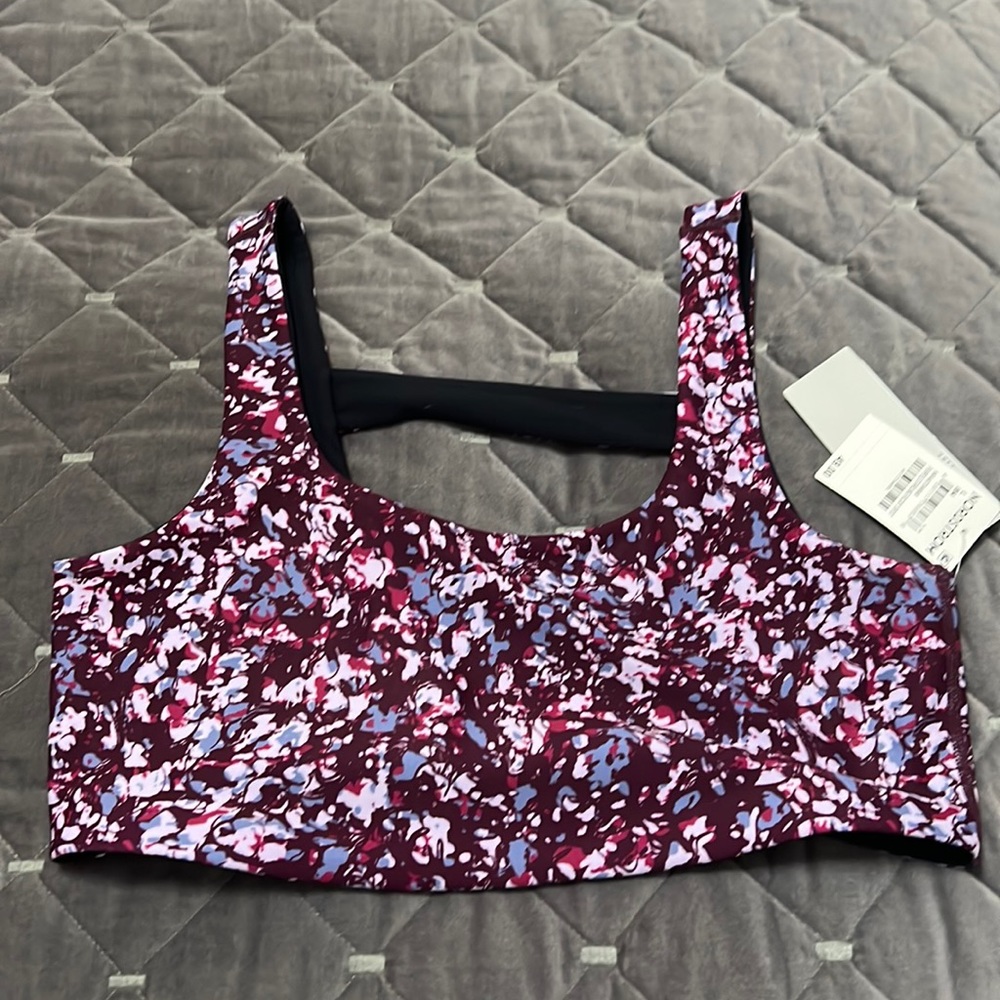 Zella NWT All Day Swim Reversible Bra-Size Large